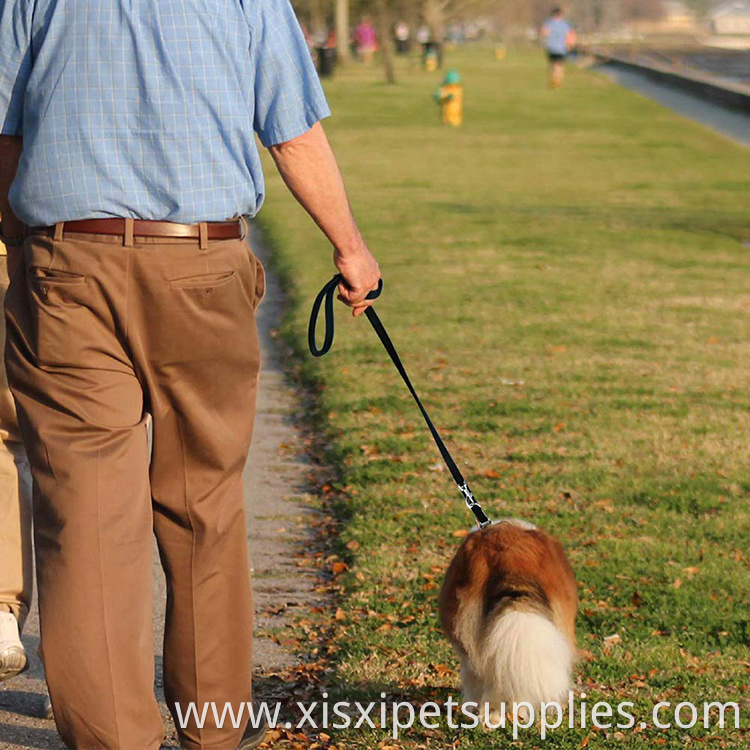 Multifunctional Adjustable 6ft Dog Halti Training Leads Hand-free Double Ended Dog Leash Belt for Puppy Walking Running